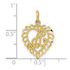 10K Yellow Gold Initial A Charm