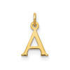 10K Yellow Gold Cutout Letter A Initial Charm