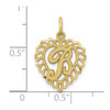 10K Yellow Gold Initial B Charm