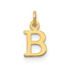 10K Yellow Gold Cutout Letter B Initial Charm