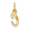 14K Yellow Gold Small Script Letter C Initial Charm