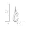 10k White Gold Small Script Initial C Charm 10YC659C