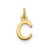 10K Yellow Gold Cutout Letter C Initial Charm