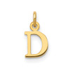 10K Yellow Gold Cutout Letter D Initial Charm