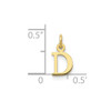 10K Yellow Gold Cutout Letter D Initial Charm