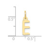 10K Yellow Gold Small Slanted Block Initial E Charm