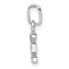 10k White Gold Initial E Charm 10YC251E