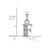 10k White Gold Initial F Charm 10YC251F