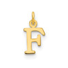 10K Yellow Gold Cutout Letter F Initial Charm