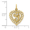 10K Yellow Gold Initial G Charm
