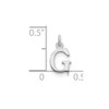 10k White Gold Cutout Letter G Initial Charm