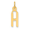 14K Yellow Gold Slanted Block Letter H Initial Charm