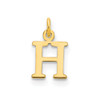 10K Yellow Gold Cutout Letter H Initial Charm
