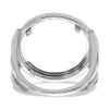 14k White Gold Ladies Polished 16.5mm Coin Bezel Ring