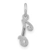 10k White Gold Initial I Charm 10C763WI