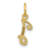 10K Yellow Gold Initial I Charm 10C763I