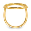 14k Yellow Gold Ladies Polished 16.5mm Coin Bezel Ring