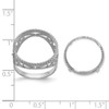 14k White Gold Ladies Diamond-cut & Twisted Wire Scroll Design 16.5mm Coin Bezel Ring