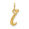 10k Yellow Gold Letter i Initial Charm