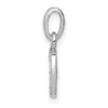 10k White Gold Initial J Charm 10YC251J