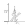 10k White Gold Small Script Initial K Charm 10YC659K