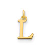 10K Yellow Gold Cutout Letter L Initial Charm