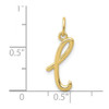 10k Yellow Gold Letter l Initial Charm