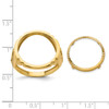 14k Yellow Gold Mens Polished & Diamond-cut Cross Side 16.5mm Coin Bezel Ring