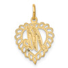 10K Yellow Gold Initial M Charm