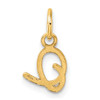 14K Yellow Gold Uppercase Letter O Initial Charm