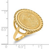 14k Yellow Gold 1/10oz American Eagle Diamond-Cut Coin Ring CR14D/10AEC