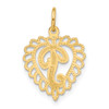 10K Yellow Gold Initial P Charm