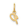 10K Yellow Gold Upper case Letter P Initial Charm