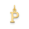 10K Yellow Gold Cutout Letter P Initial Charm