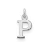 10k White Gold Cutout Letter P Initial Charm