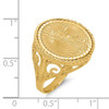 14k Yellow Gold 1/10oz American Eagle Diamond-Cut Coin Ring CR11D/10AEC