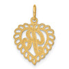 10K Yellow Gold Initial R Charm