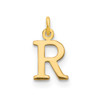 10K Yellow Gold Cutout Letter R Initial Charm
