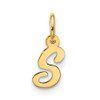 10K Yellow Gold Small Script Initial S Charm 10YC1556S