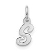 10k White Gold Small Script Initial S Charm 10WC1556S