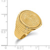 14k Yellow Gold 1/10oz American Eagle Diamond-Cut Coin Ring CR12D/10AEC