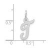 10k White Gold Small Script Initial T Charm 10YC659T