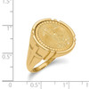 14k Yellow Gold 1/10oz American Eagle Diamond-Cut Coin Ring CR10D/10AEC