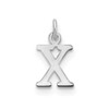 10k White Gold Cutout Letter X Initial Charm