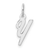 14k White Gold Small Script Letter Y Initial Charm