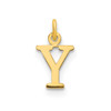 10K Yellow Gold Cutout Letter Y Initial Charm