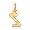 14K Yellow Gold Small Script Letter Z Initial Charm