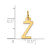 10K Yellow Gold Large Slanted Block Initial Z Charm