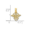 10K Yellow Gold Textured Mini Butterfly Charm