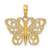 10K Yellow Gold Filigree Butterfly Charm